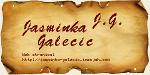 Jasminka Galečić vizit kartica